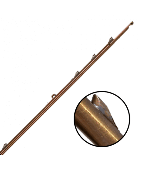 SPEAR SHAFT 8 MM 125- 165 CM TREADED TIP 4 SHARK FINS