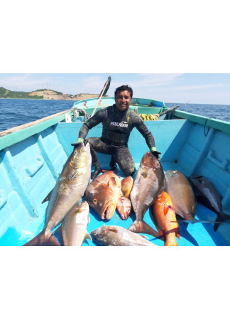 Wetsuit 3mm Fire Green Yamamoto Pescador(Up 3xl)