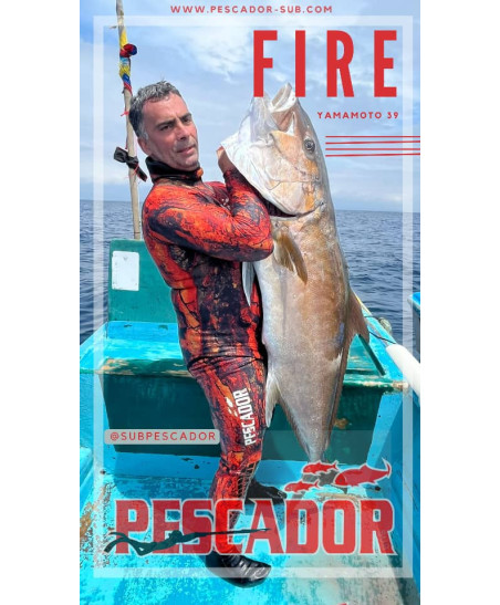 Fato 5mm Fire Red Yamamoto 39 Pescador